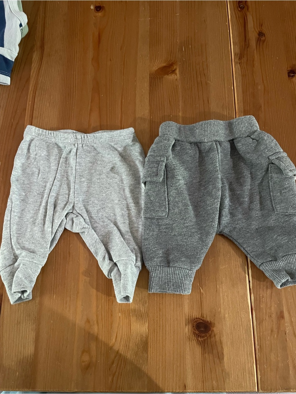 Carter's Light Gray & Charcoal Baby Jogger Pants Set